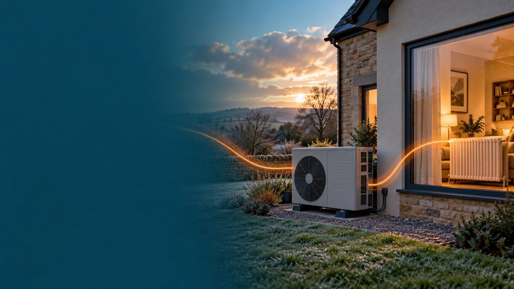 Heat pump heating curve and system controls